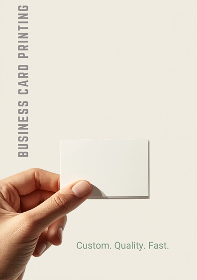 Printed business card example