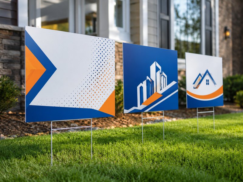 Custom printed yard sign